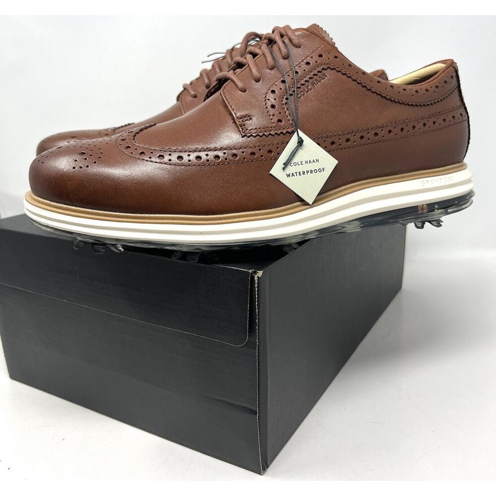 Cole Haan Original Grand Tour Oxford Golf Shoes Wing Tips Mens Size 10.5 C36898 - Picture 11 of 14